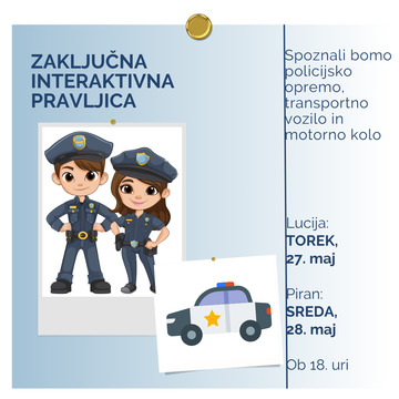 Zaključna interaktivna pravljična ura s policijo